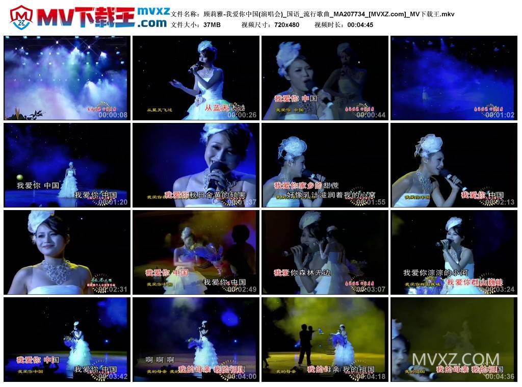 顾莉雅-我爱你中国(演唱会)_国语_流行歌曲_MA207734